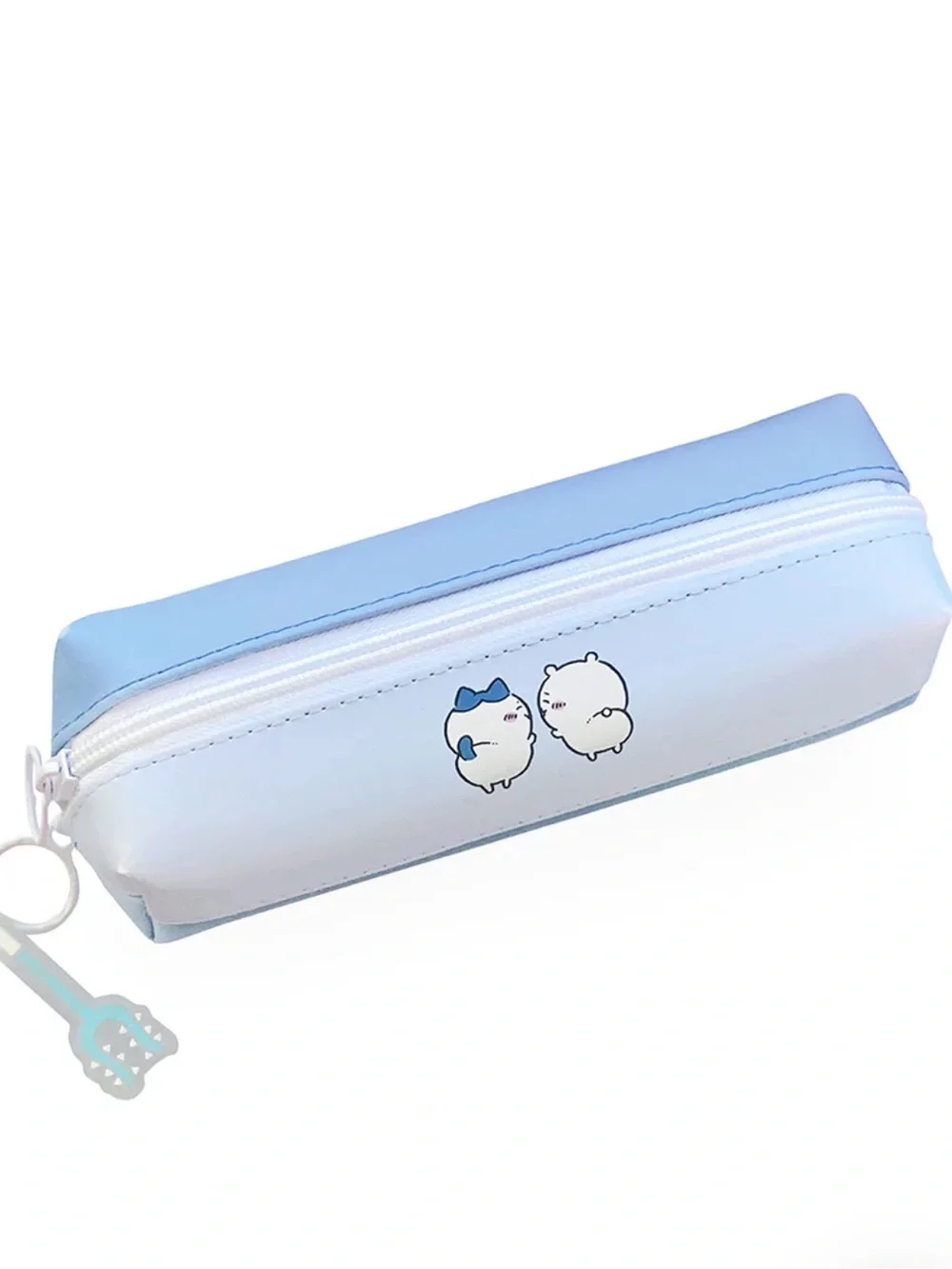 Brand New chiikawa hachiware usagi faux leather 2-Room Pencil Case in blue